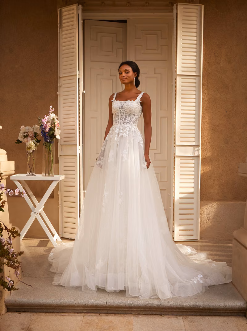 Abito da sposa 316641 di Celli Spose, collezione 2027, vista frontale