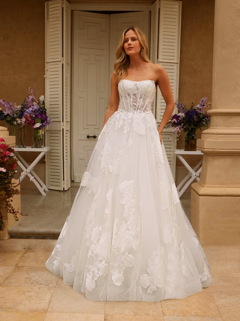 Abito da sposa 316645 di Celli Spose, collezione 2027, vista frontale